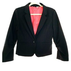 Black Blazer with Hot Pink Lining